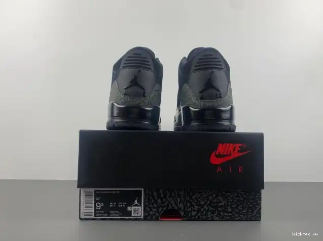 Cheap Kickmax Retro Air 3 CK9246-168 Cat Jordan Black 0413